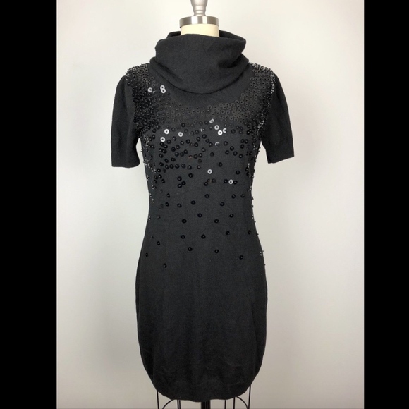 turtleneck sequin dress